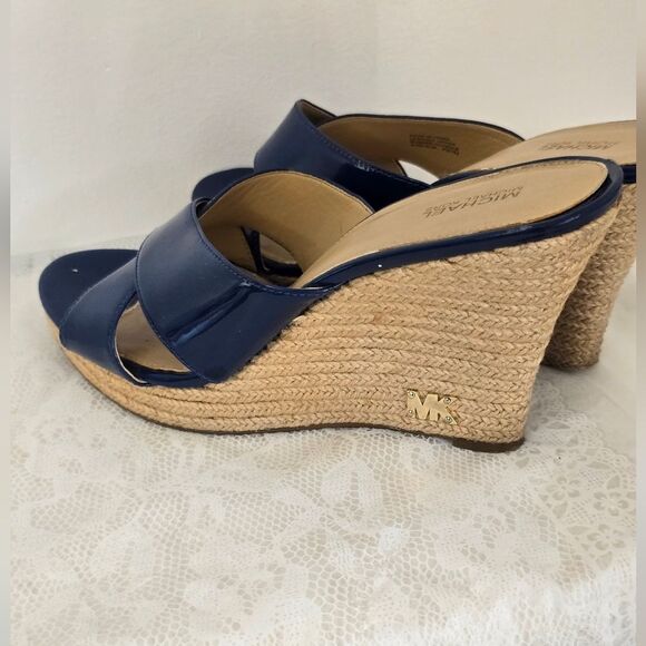 Michael Kors Blue Wedge Sandals Used - Picture 4 of 7